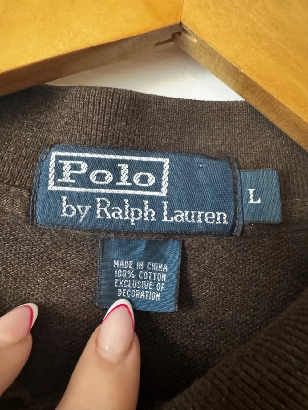Polo by Ralph Lauren Long Sleeve Polo Shirt - Chocolate Brown Size Large
